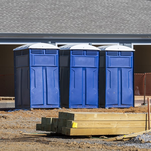 how often are the porta potties cleaned and serviced during a rental period in East Liberty